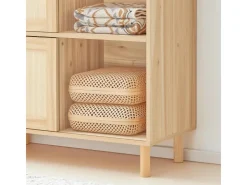 SoBuy Sideboard Kommode Küchenschrank Flurschrank Lowboard Natur FSB87-N
