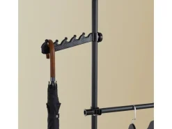 SoBuy Teleskop Kleiderständer mit 2 Kleiderstangen Garderobenständer FRG109-II-SCH* Garderoben
