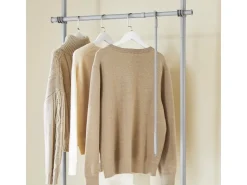 SoBuy Teleskop Kleiderständer mit 5 Kleiderstangen und 2 Körben Garderobenständer KLS04-II-HG* Garderoben