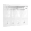 SoBuy Wandgarderobe Garderobenleiste mit Regal und Haken Garderobenpaneel für Flur FHK36-W* Garderoben