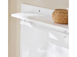 SoBuy Wandgarderobe Garderobenleiste mit Regal und Haken Garderobenpaneel für Flur FHK36-W* Garderoben