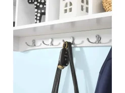 SoBuy Wandgarderobe mit 5 Haken Holzwerkstoff Weiß FRG48-L-W