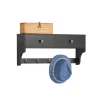 SoBuy Wandgarderobe mit 2 Schubladen und 5 Haken MDF Schwarz FRG178-SCH* Garderoben