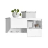 SoBuy Wandgarderobe mit 2 Klappen und 5 Haken MDF Weiß FHK24-W* Garderoben