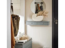 SoBuy Wandschrank Hängeregal Wandregal Wandgarderobe Hellgrau FRG43-HG* Bücherregale