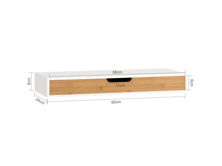 SoBuy Wandschrank Hängeschrank Wandgarderobe mit Schublade FRG93-WN