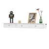 SoBuy Wandschrank mit 3 Schubladen Hängeschrank Weiß FRG43-L-W* Schweberegale|Regal Weiß