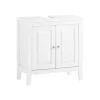 SoBuy Waschbeckenunterschrank Badschrank mit 2 Türen MDF 60x62x30cm Weiß FRG202-W* Schränke