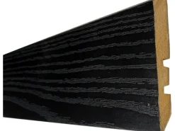 Sockelleiste Schwarz foliert 56 mm x 10 mm Länge 2400 mm