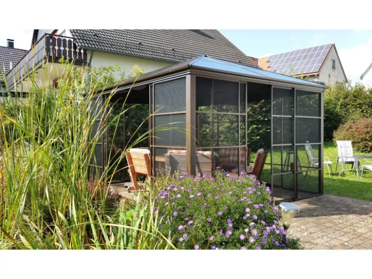 Sojag Aluminium Pavillon Castel 12 x 14 Bronze 362 cm x 427 cm x 296 cm