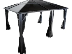 Sojag Pavillon Meridien 12 x 16 Anthrazit 365 cm x 485 cm x 270 cm* Insektenschutz