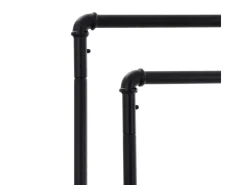 Songmics Doppelkleiderstange mit Rollen und Ablage 50 x 100 x 163 cm Schwarz* Garderoben