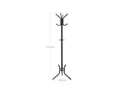 Songmics Hutständer 12 Haken 49 cm x 176 cm Schwarz