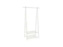 Songmics Kleiderständer 2 Ablagen 40 cm x 87,5 cm x 155 cm Weiß