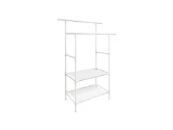 Songmics Kleiderständer 2 Ablagen 47 cm x 117 cm x 176 cm Weiß