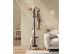 Songmics Kleiderständer mit Regenschirmständer Ø 40 cm x 175 cm Schwarz* Garderoben