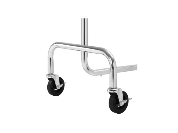 Songmics Kleiderständer mit Rollen 150 cm x 45 cm x 160 cm Silber