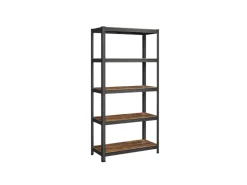 Songmics Lagerregal 40 cm x 90 cm x 180 cm Braun-Schwarz* Büroregale