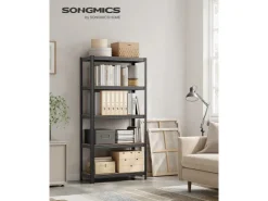 Songmics Lagerregal 40 cm x 90 cm x 180 cm Braun-Schwarz* Büroregale