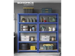 Songmics Lagerregal 50 cm x 100 cm x 200 cm Blau