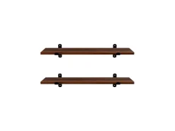 Songmics Schweberegal 60 cm x 20 cm x 7 cm Braun-Schwarz