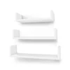 Songmics Schweberegal 3er Set Weiß