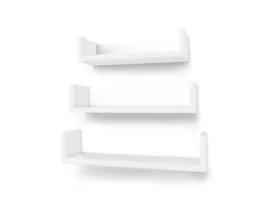 Songmics Schweberegal 3er Set Weiß