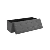 Songmics Sitzbank mit Stauraum 110 cm x 38 cm x 38 cm Grau* Sitzbänke