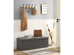 Songmics Sitzbank mit Stauraum 110 cm x 38 cm x 38 cm Grau* Sitzbänke