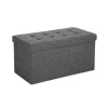 Songmics Sitzbank mit Stauraum 38 cm x 76 cm x 38 cm Grau* Sitzbänke