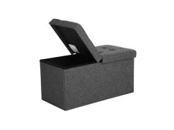 Songmics Sitzbank mit Stauraum 38 cm x 76 cm x 38 cm Grau* Sitzbänke