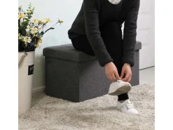 Songmics Sitzbank mit Stauraum 38 cm x 76 cm x 38 cm Grau* Sitzbänke