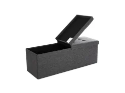Songmics Sitzbank mit Stauraum 38 cm x 110 cm x 38 cm Dunkelgrau