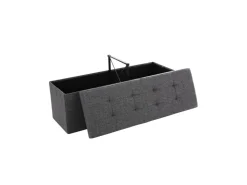 Songmics Sitzbank mit Stauraum 38 cm x 110 cm x 38 cm Dunkelgrau