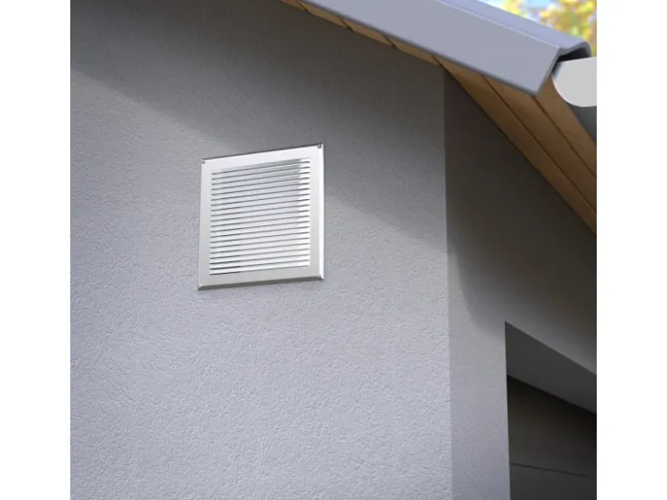SOTECH Aluminium-Lüftungsgitter 190 x 190 mm optik Aufschraubbar mit Insektenschutz