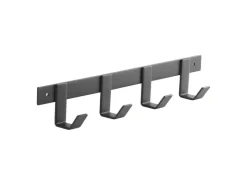 SOTECH Blackline ALBA Hakenleiste Klein 345 mm mit 4 Haken Schwarz Pulverbeschichtet* Garderoben
