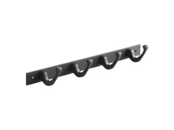 SOTECH Blackline FORTE Hakenleiste 345 mm mit 4 Haken Schwarz Pulverbeschichtet