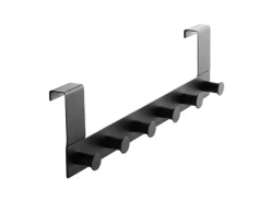SOTECH Türgarderobe LINEA I Edelstahl mit 6 Haken für Türen mit Falz max. 16 mm