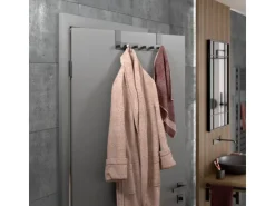 SOTECH Türgarderobe LINEA I Edelstahl mit 6 Haken für Türen mit Falz max. 16 mm