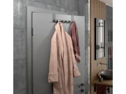SOTECH Türgarderobe LINEA II Edelstahl mit 6 Haken für 40 mm Türen Ohne Falz