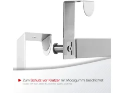 SOTECH Türgarderobe LINEA II Edelstahl mit 6 Haken für 40 mm Türen Ohne Falz* Garderoben