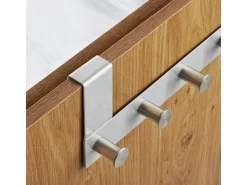 SOTECH Türgarderobe LINEA I Edelstahl mit 6 Haken für Türen mit Falz max. 16 mm* Garderoben