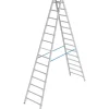 Krause Stabilo Sprossen-Doppelleiter 2 x 14 Sprossen