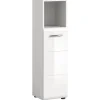Standschrank Ice 30 cm x 110 cm x 30 cm Weiß-Weiß