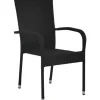Stapelstuhl Soncor Polyrattan Stahl Schwarz* Stühle