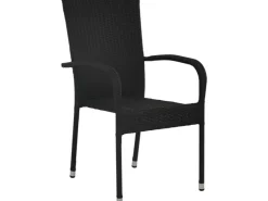 Stapelstuhl Soncor Polyrattan Stahl Schwarz* Stühle