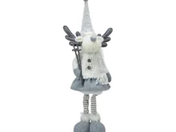 Stoff-Rentier Mädchen 64 cm x 18 cm x 15 cm cm Hellgrau-Weiß* Kommode