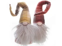 Stoff-Wichtel mit Plüschbart 13 cm x 11 cm x 61 cm Sortenauswahl* Dekorative Figuren