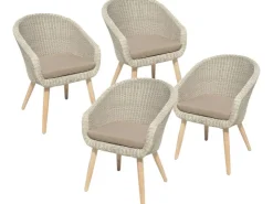 Garden Pleasure Stuhl Arvada mit Auflage Muskatnussbraun Taupe* Kissenbezüge