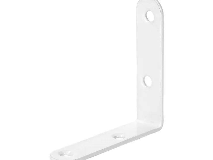 Stuhlwinkel Weiß Pulverbeschichtet 60 mm x 60 mm x 18 mm* Holzregale